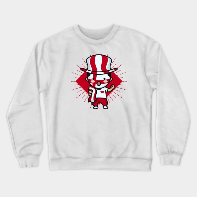 Cute England Football Fan // Kawaii Cute English Soccer Supporter Crewneck Sweatshirt by SLAG_Creative